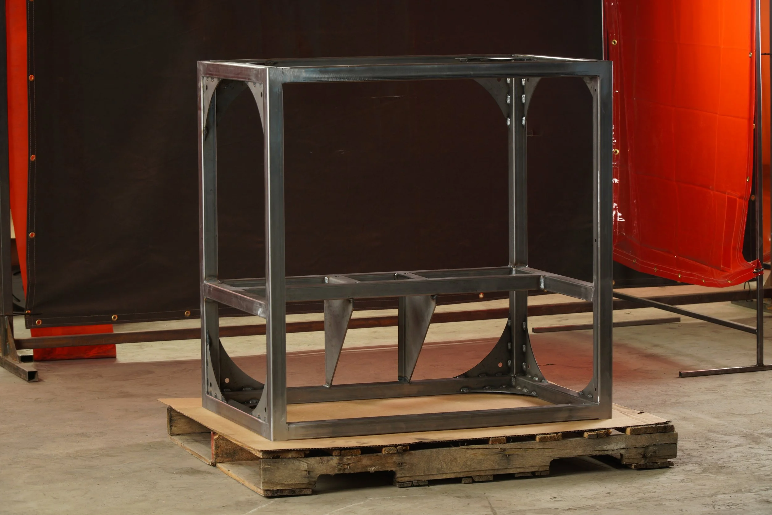 Welded tubular steel frame
